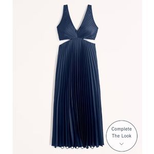 Abercrombie Satin Pleated Maxi dress